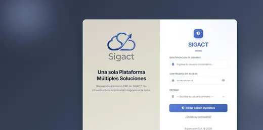 Vista previa de Sigact Cloud